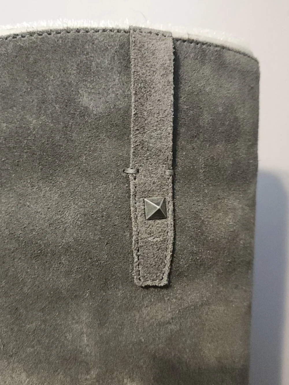 Marc Fisher Grey Tall Boots w/studs, Size 6M